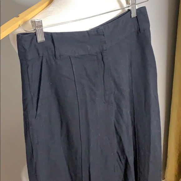 Anthropologie Wide Leg Black Linen Pant - Picture 6 of 8